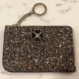 Kate Spade Odette Glitter Card Holder Key Chain